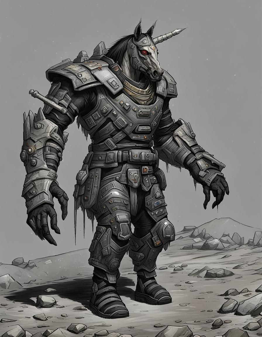 Mutant Horse Warrior in Deadboy Armor
