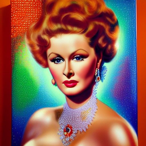 Luminous Portrait of a Beautiful Woman, Oil on Canvas