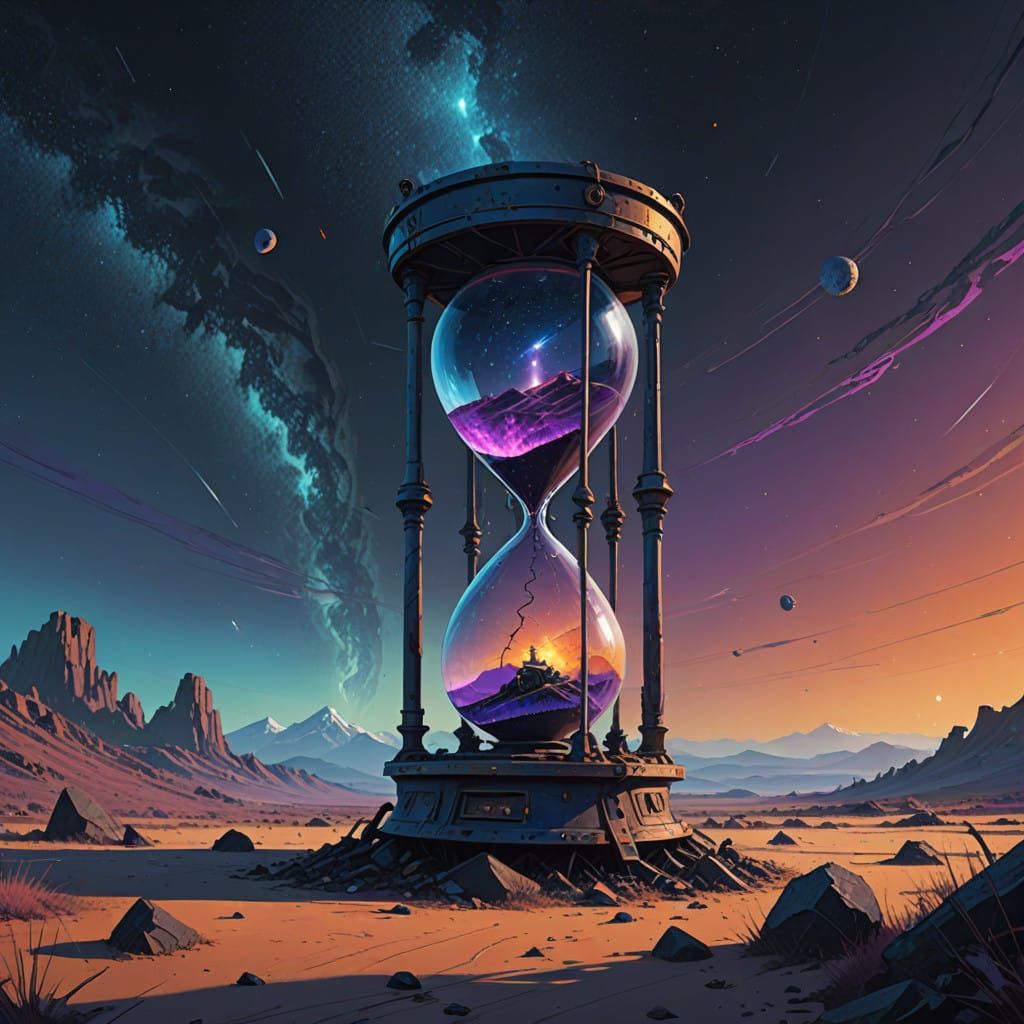 Majestic Hourglass in Nebula Wonderland