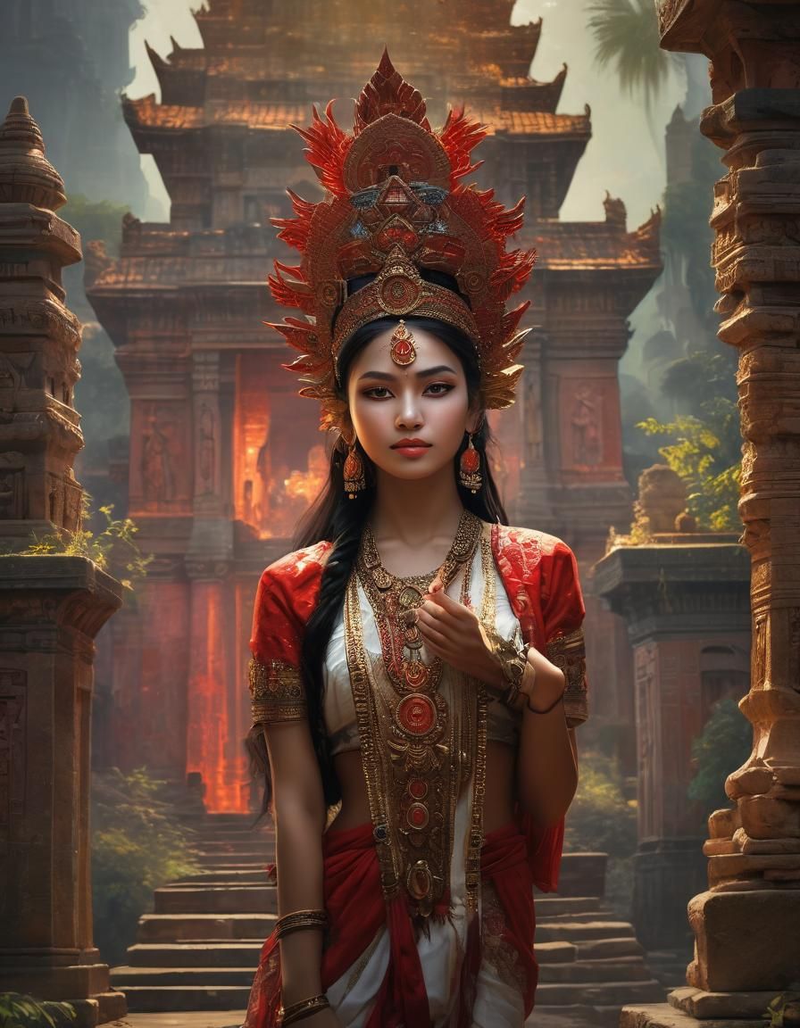 Celestial Dancer in Bioluminescent Shangri La