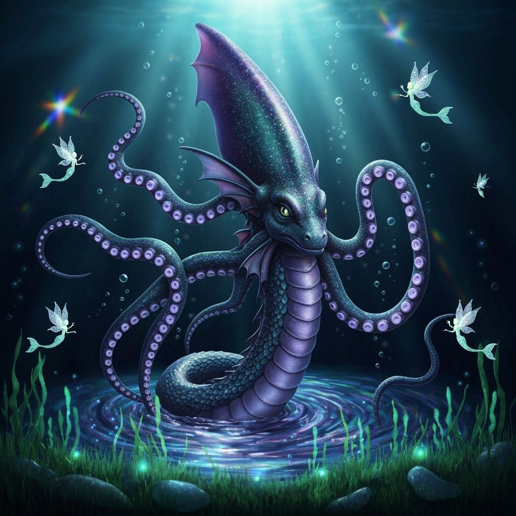 Sea Glass Sculpture of Kelphirion: Mythical Sea Beast Emerge...