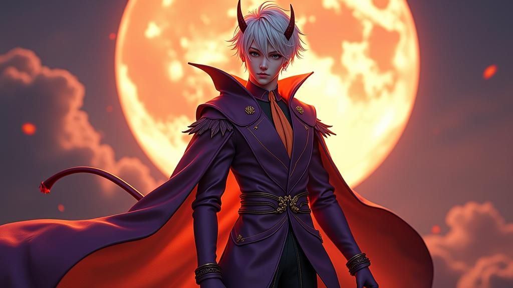 Demonic Androgyne in Sumptuous High-Fantasy Setting