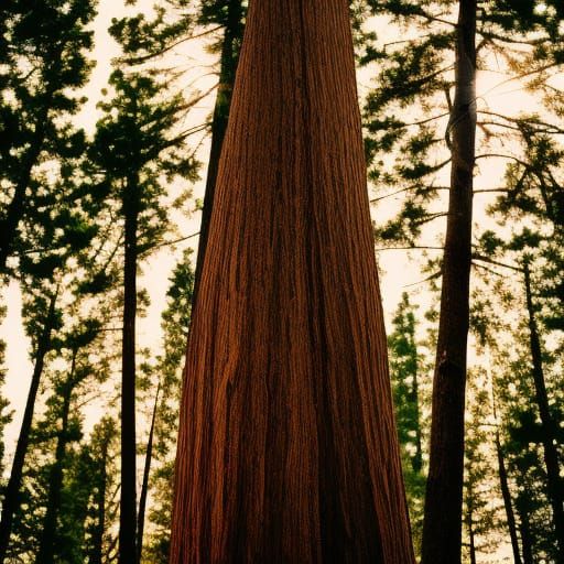 Tall Pine Tree in Sharp Focus