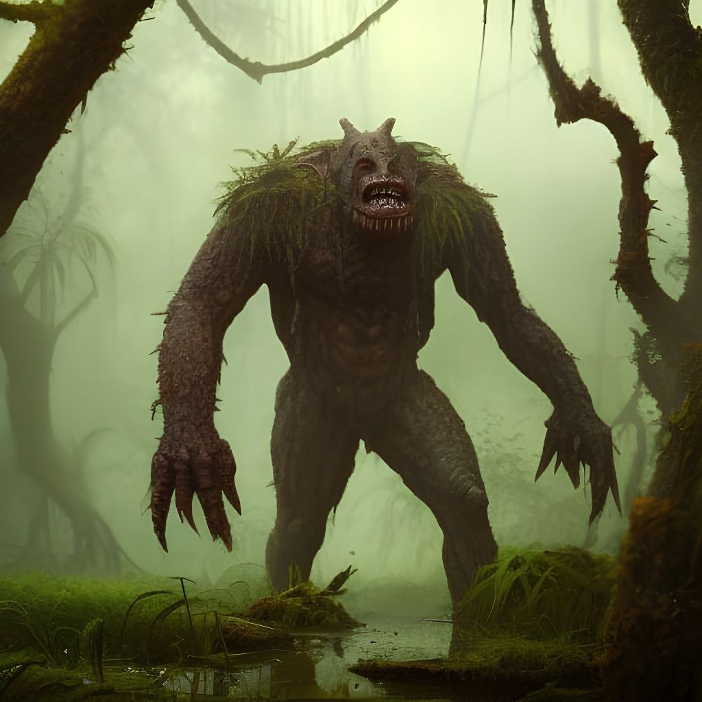 Swampy Marshlands: A Dark Gothic Monster