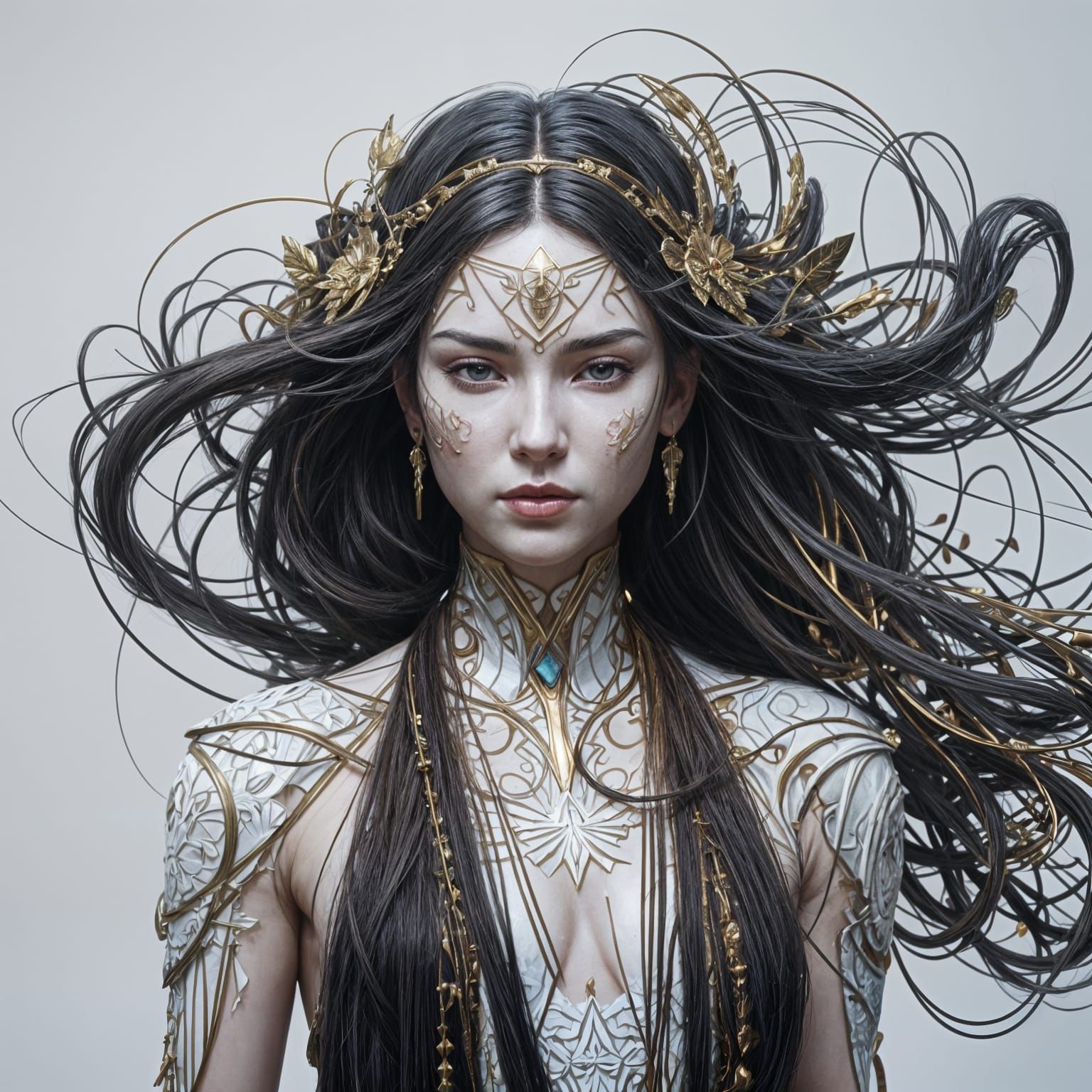 Detailed Portrait with Dynamic Lighting, 8K Resolution