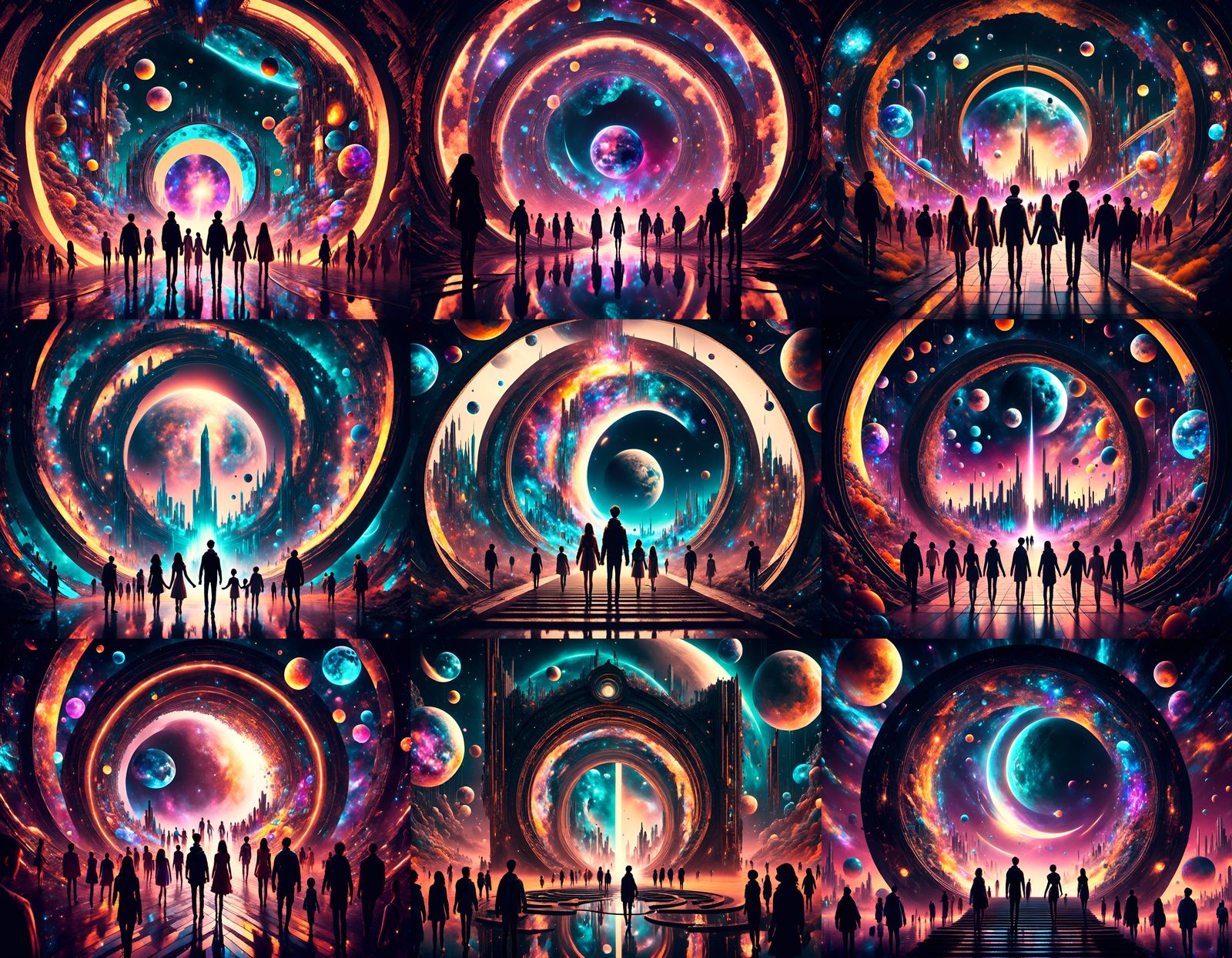 Alternate Metaverse Portal Entry in Cyberwave Style