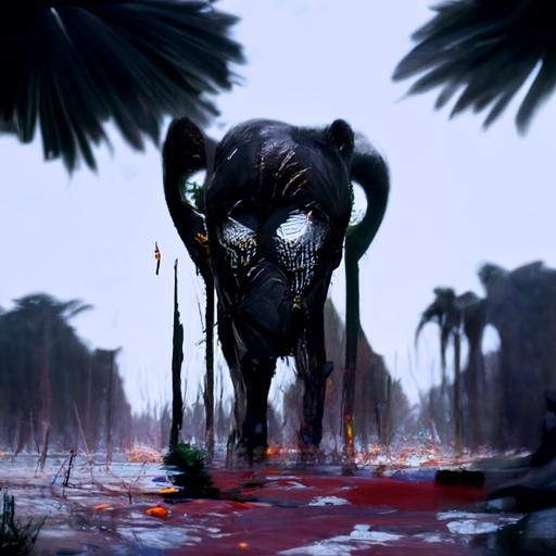 Sinister Africa: A Greg Rutkowski-Inspired Vision