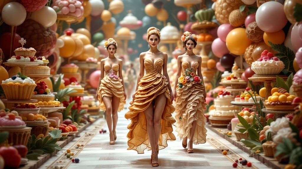 Food Fashion Show: Surreal Pastry Gowns