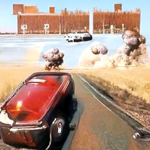 Police Chase Amidst Nuclear Aftermath