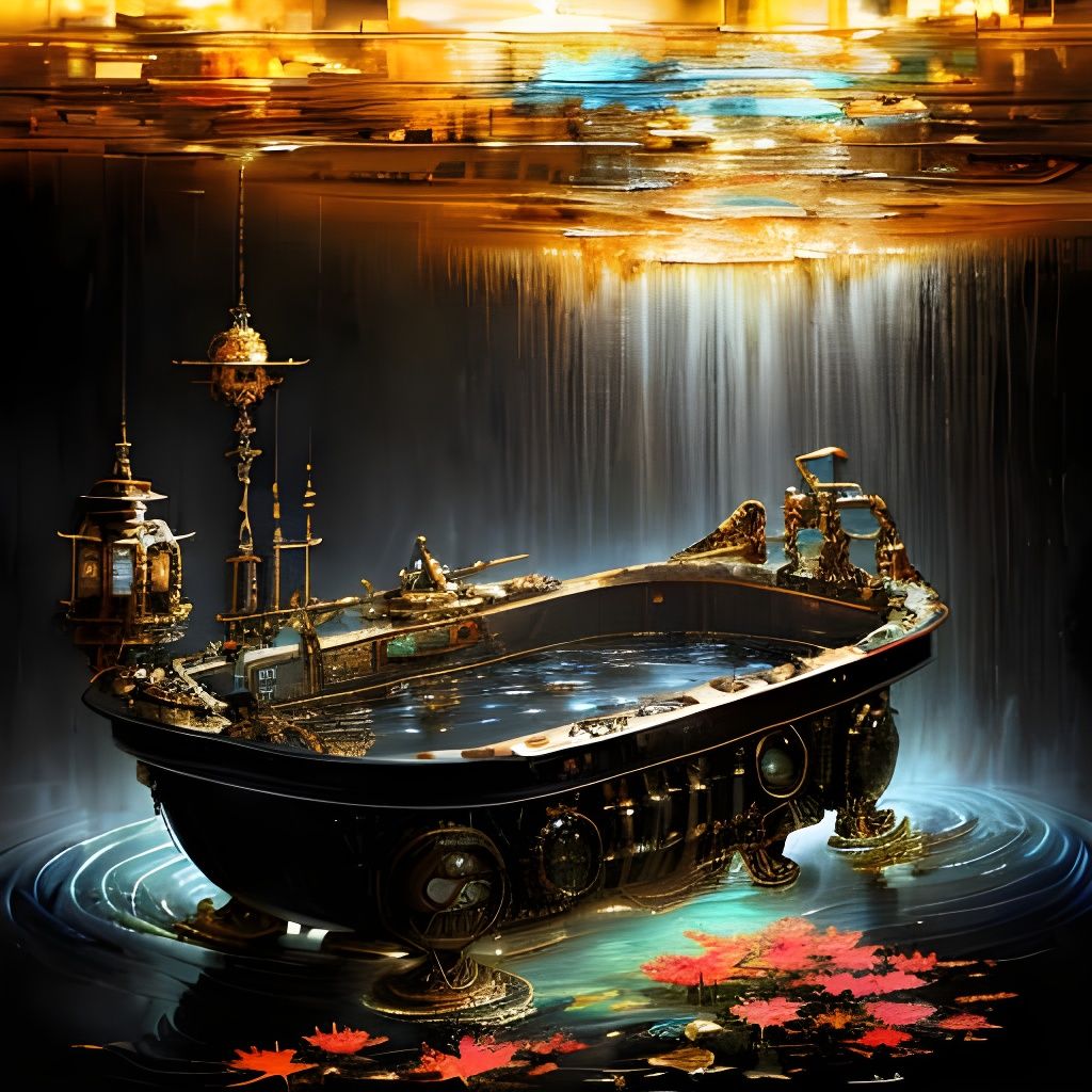A steampunk bathtub