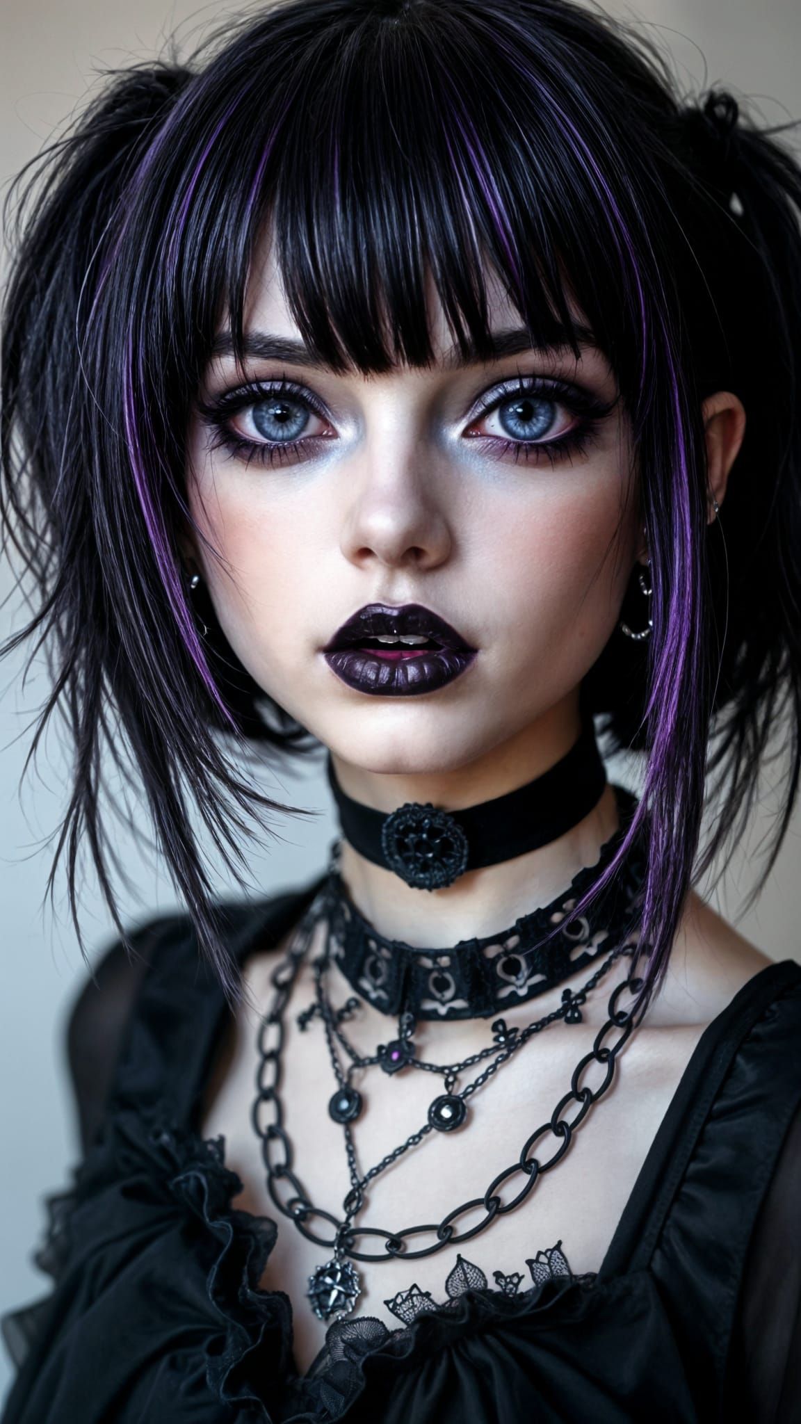Gothic Girl in Dark Elegance