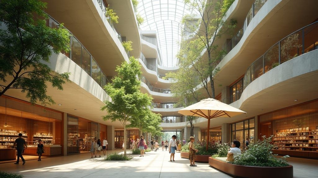 Sustainable Community Hub Merges Commerce and Cozy Living Sp...