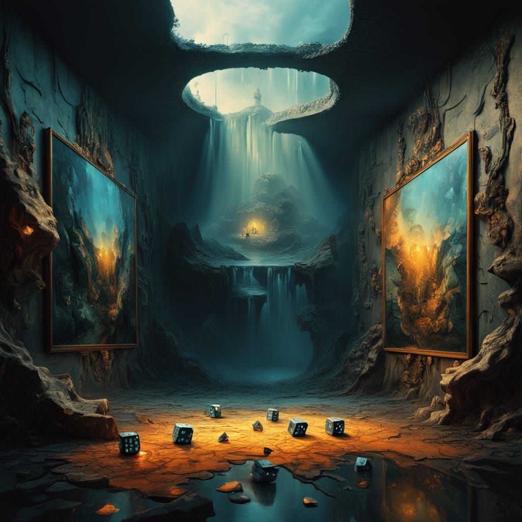 Surrealistic Masterpiece in a Decaying Room