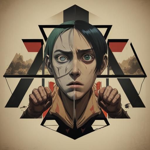 Attack on Titan in Pop Art Style