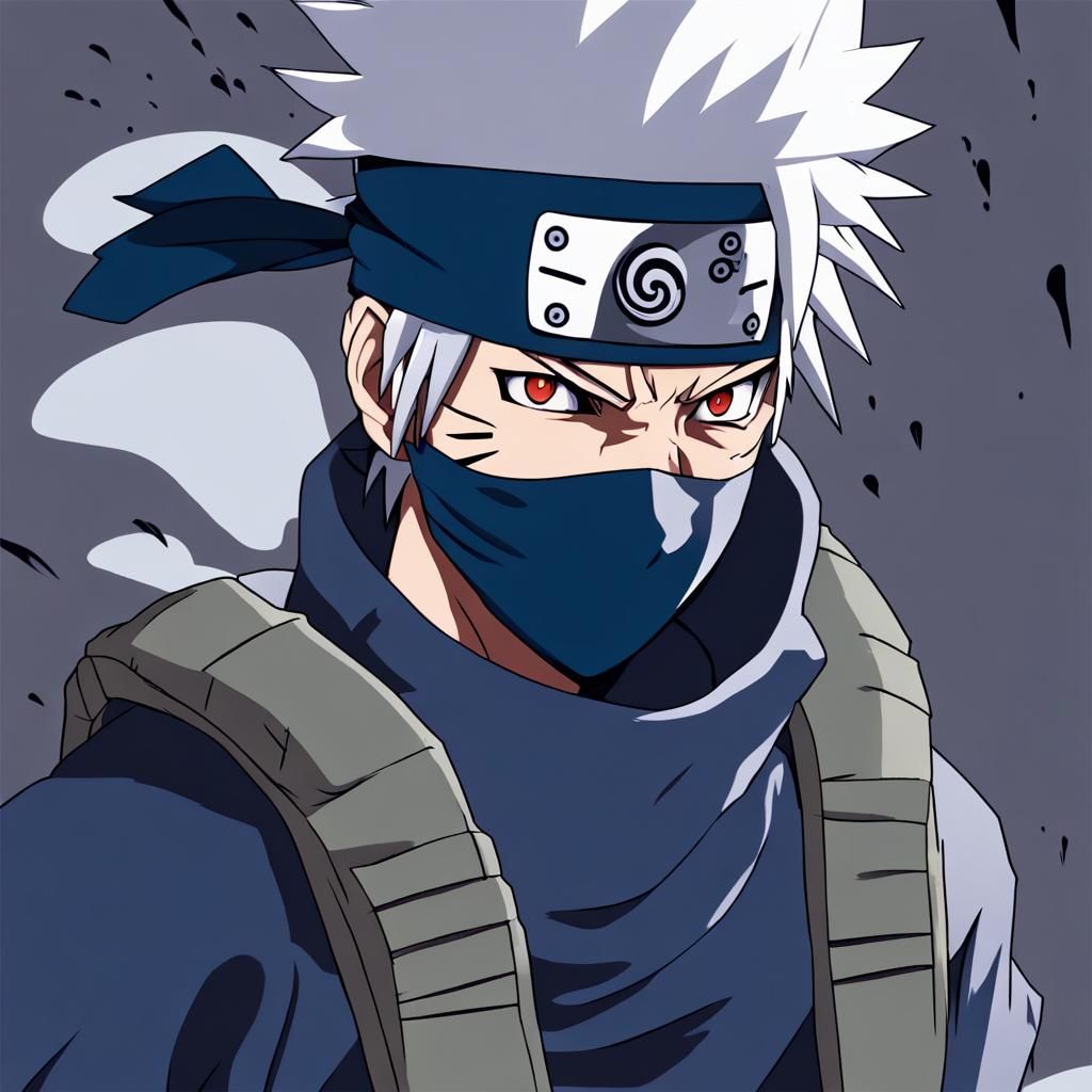 Kakashi's Epic Jutsu Combination in Anime Style
