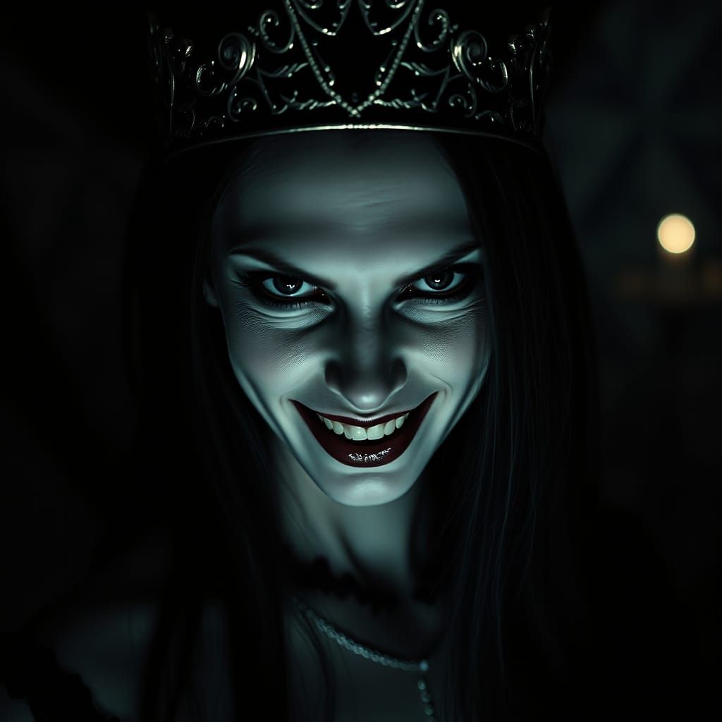 Gothic Vampire Queen in Cinematic Film Still