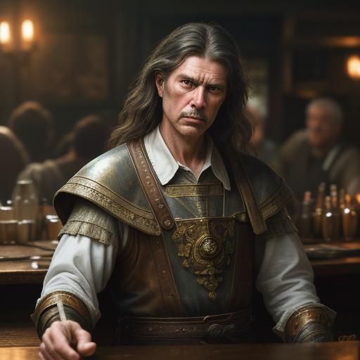 15th Century Tavern Brawl in Photorealistic Style