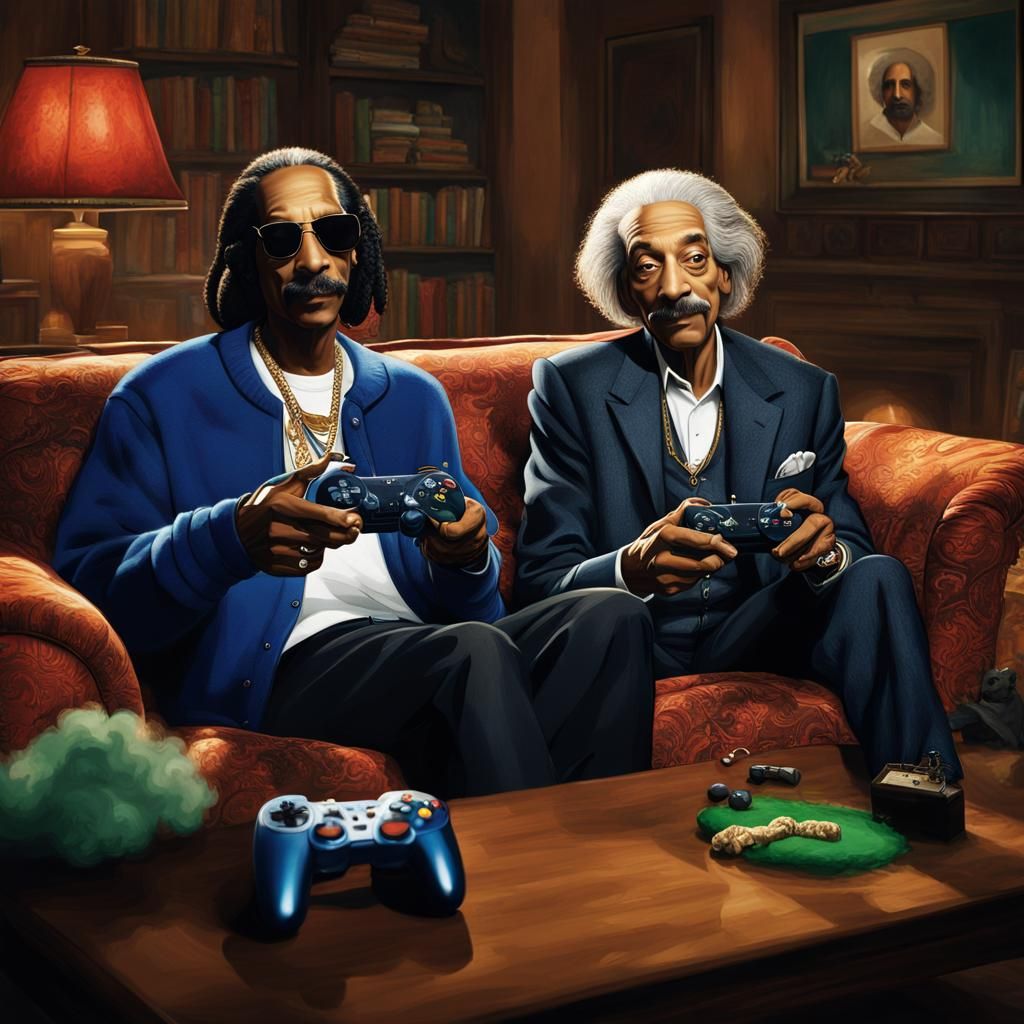 Snoop Dogg and Einstein Gaming Together