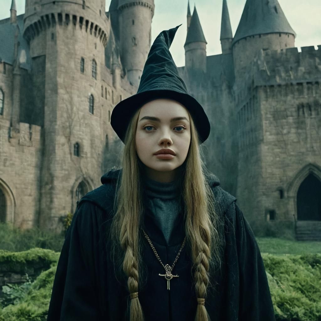 Wizard at Hogwarts: Cinematic Film Still
