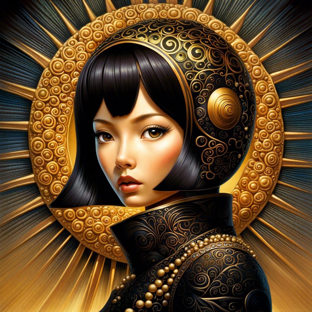 Hyperrealistic Portrait of Emily Sparrow in Naoto Hattori St...