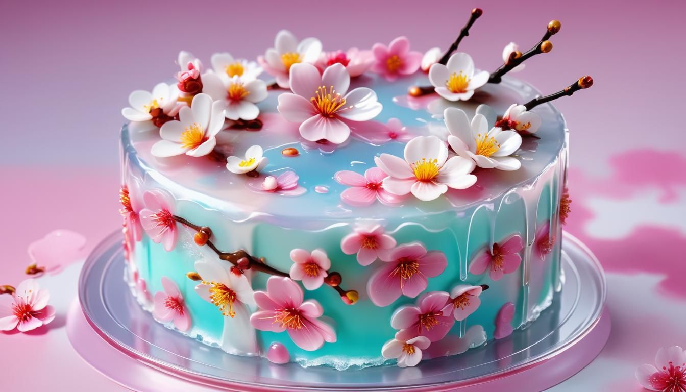 Cherry blossom cake
