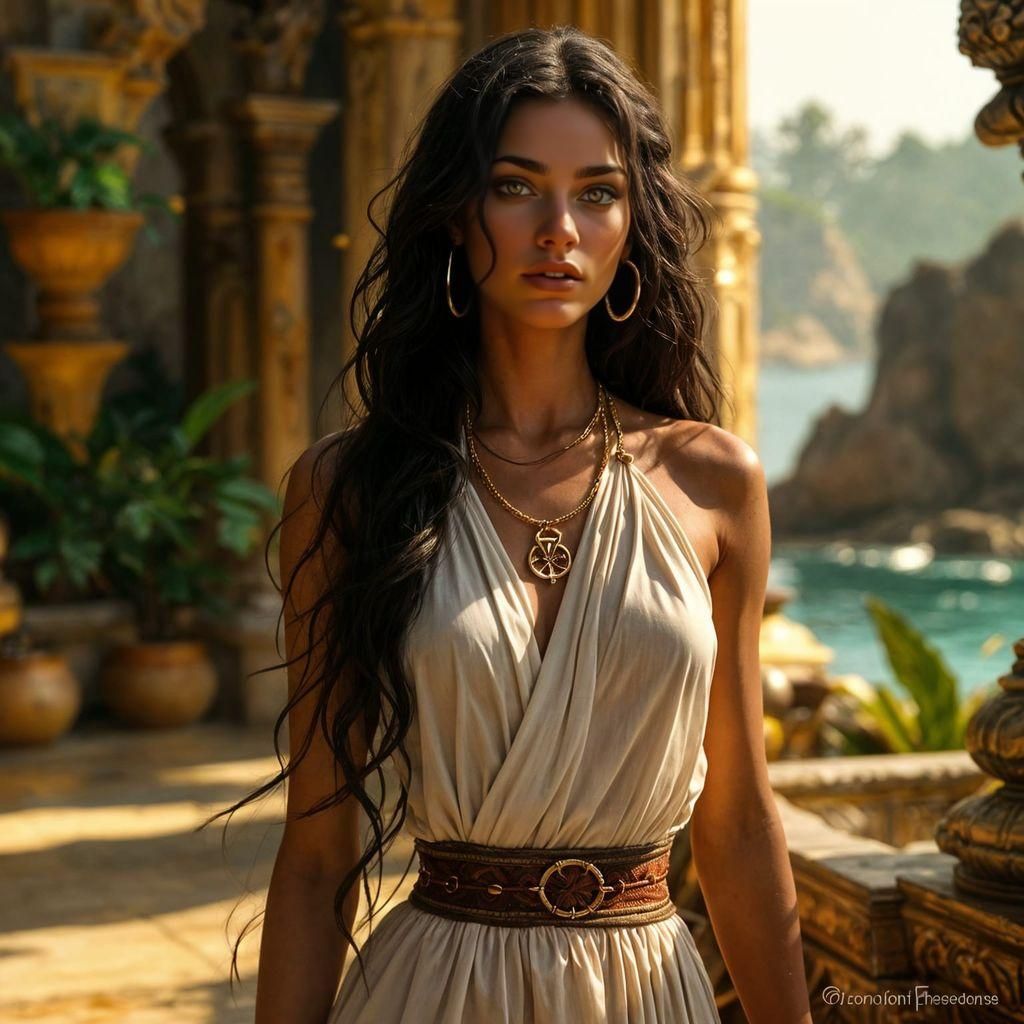 Bronze Age Amazon Queen in Regal Pose