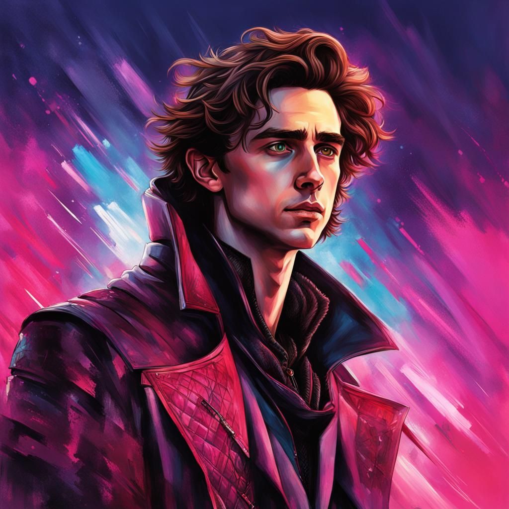 Gambit from X-Men: Hyperrealistic Splash Art