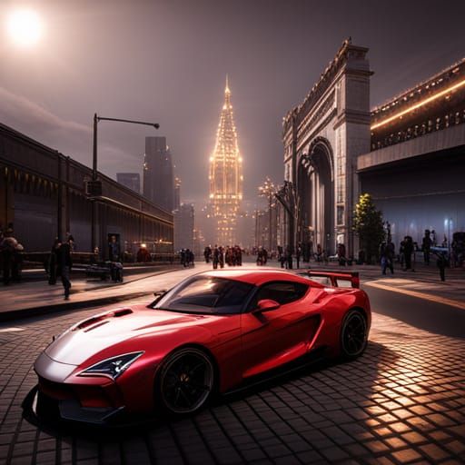 Toyota Supra in 3D Game Cinematic Style