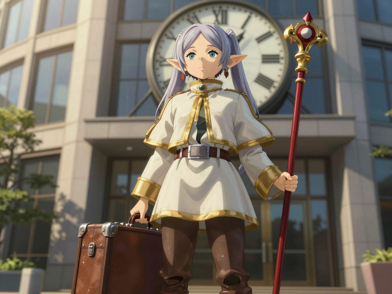 Frieren at Ghibli Clock in Shiodome