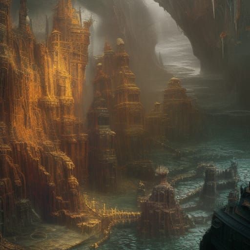 Surreal Rat Room: A Fantastical Matte Painting