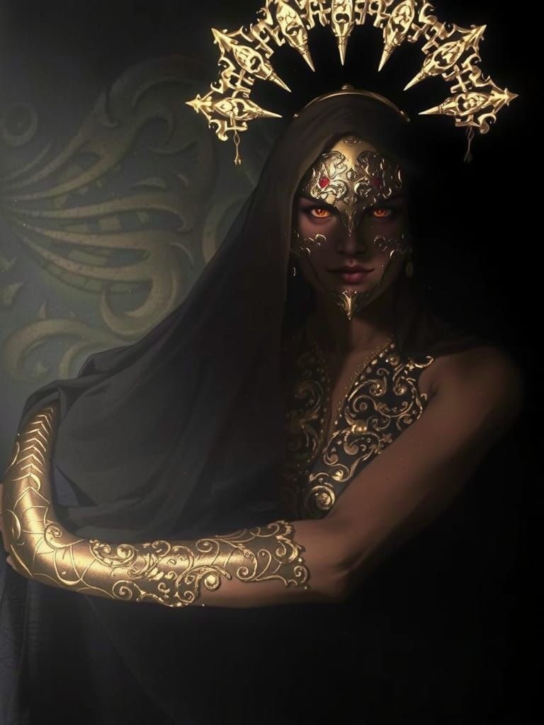 Dragon Priestess Portrait in Fantasy Art Style