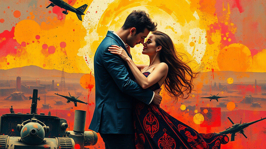 Dynamic Dance in Fluorescent Impasto Metal Style