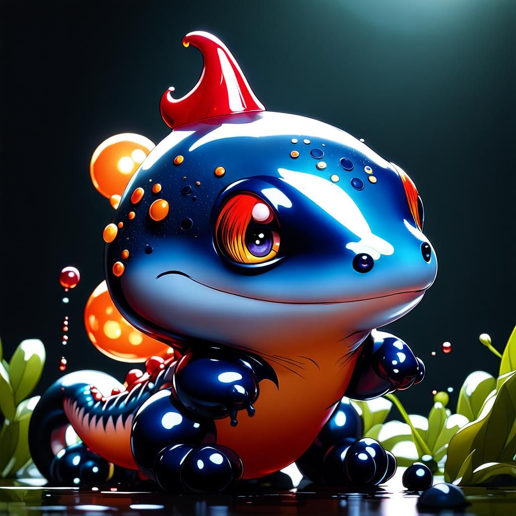Chubby Chibi Balloon Salamander