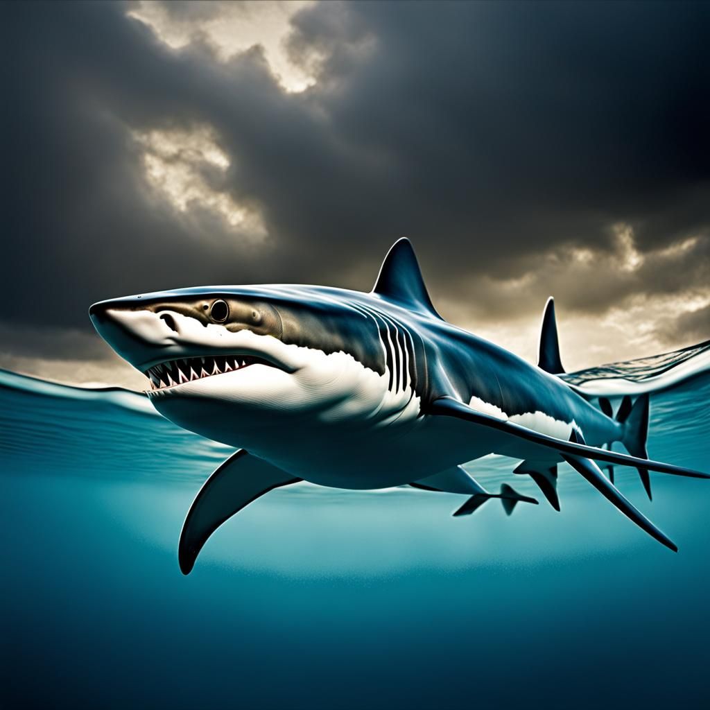 Hyperrealistic Cute Shark in High Definition