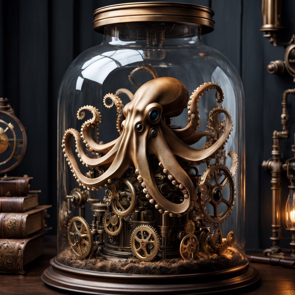 Steampunk Octopus Revealed in X-Ray Vision