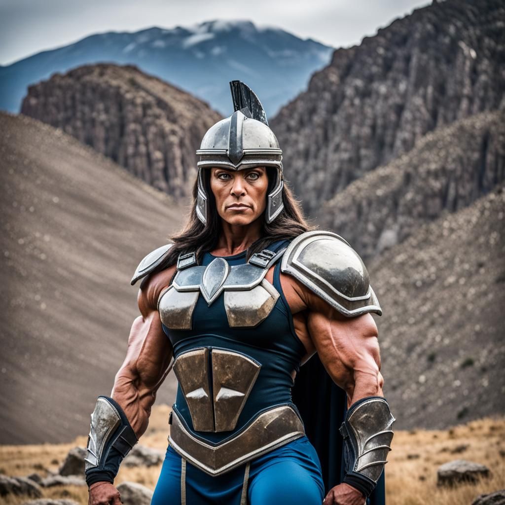 Spartan Warrior Bodybuilder Portrait