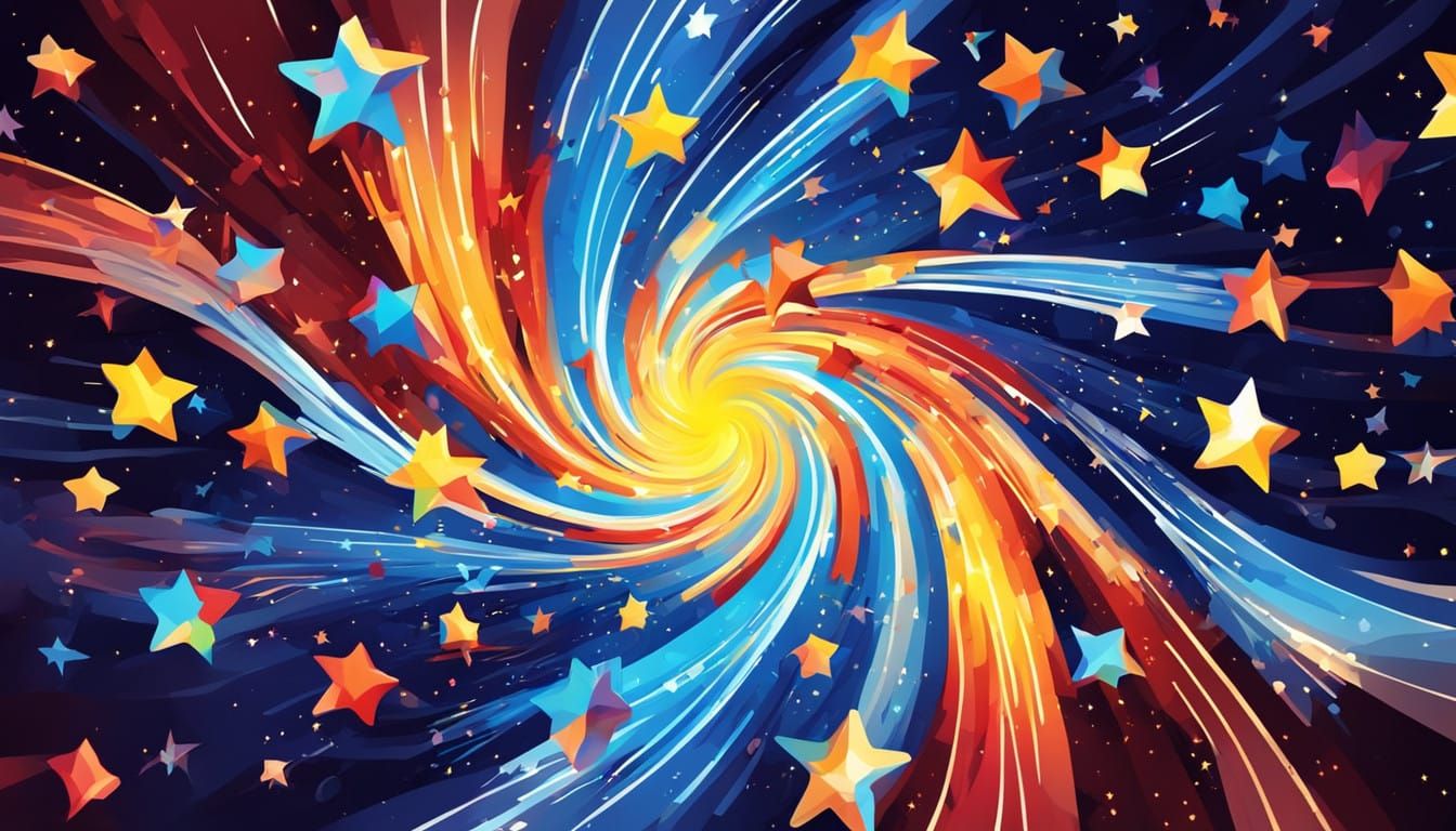 Dreamy Cosmic Vortex in Primitive Style