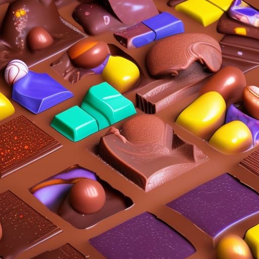 Colorful Chocolate Fantasy Concept Art