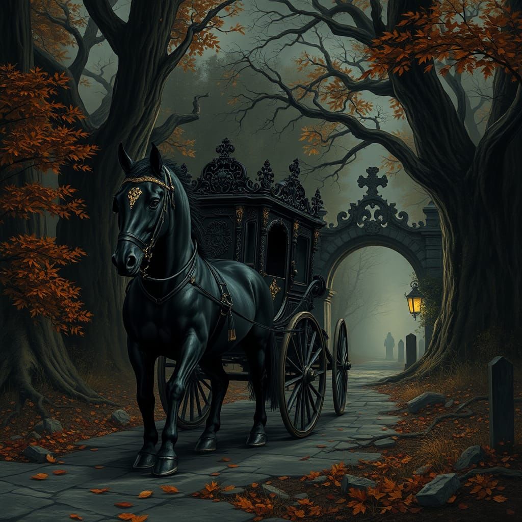 Horse Drawn Victorian Hearse