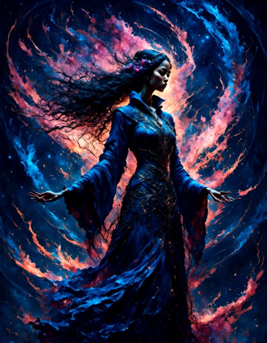 Enchantress Casting a Spell: Fantasy Concept Art