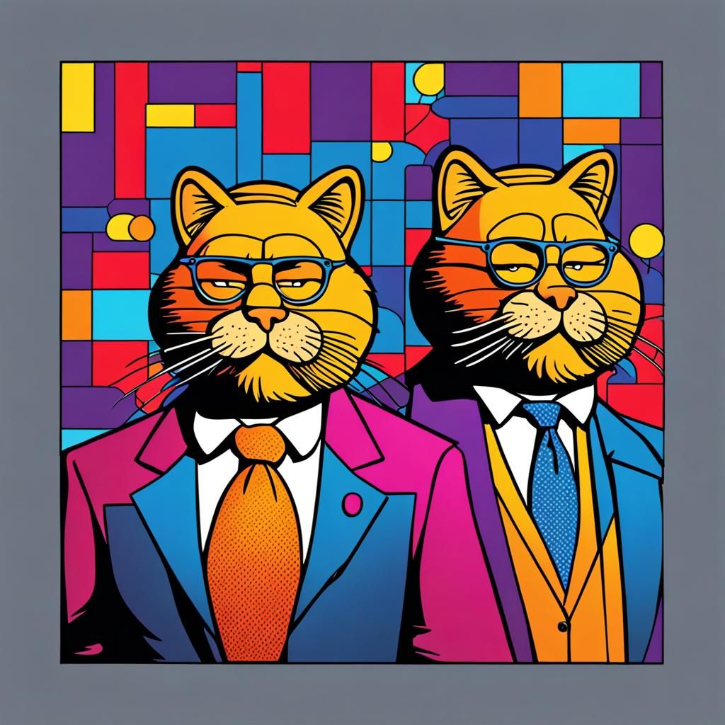 Garfield as President: Pop Art Screen Print