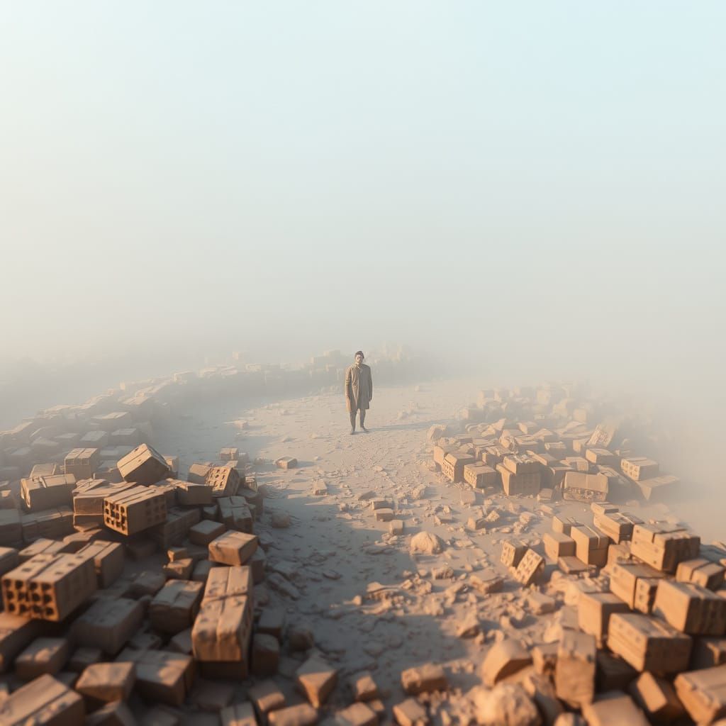 Ethereal Clay Sea in Dreamy Digital Landscape