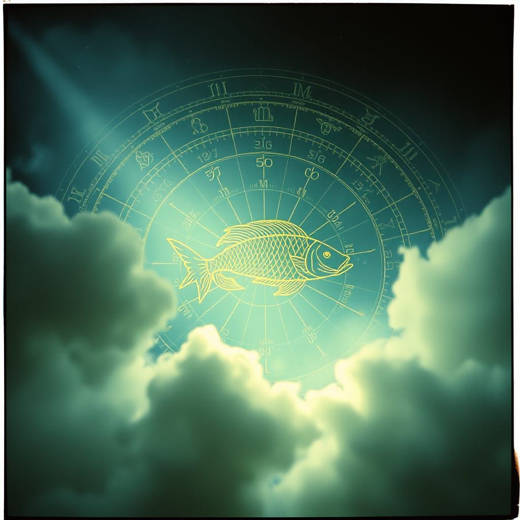 Ethereal Zodiac Chart in Cinematic Style