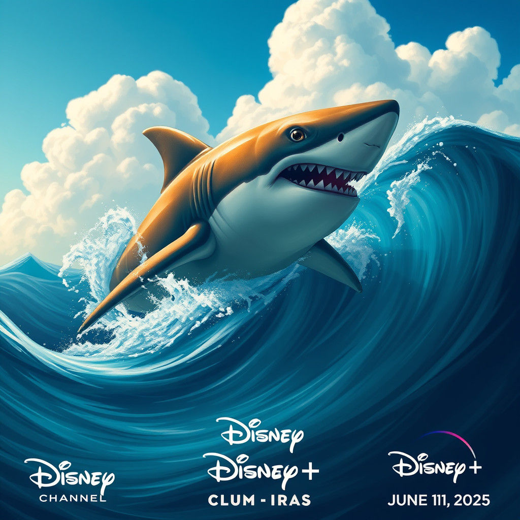 Majestic Shark Leaps From Ocean: Fantasy Digital Art