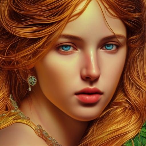 Exquisite Photorealistic Aphrodite in Hyperdetailed Renderin...