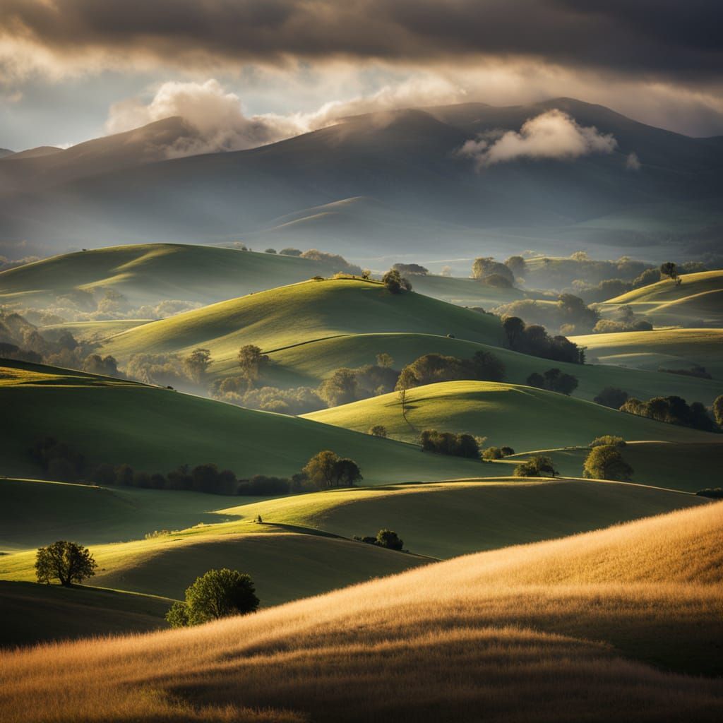 Serene Landscape Photography in Warm, Natural Light