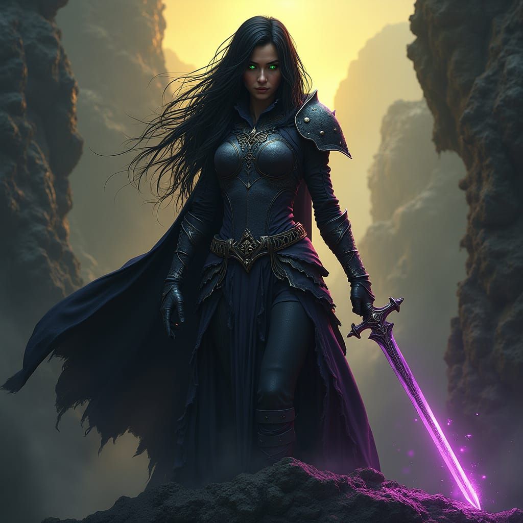 Ethereal Warrior in Dark Fantasy