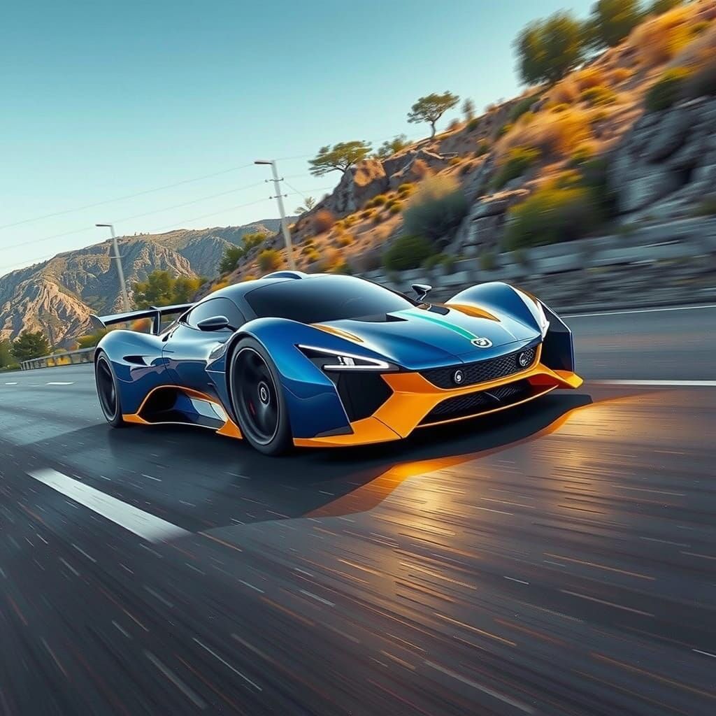 Electric Blue Lada Raven on Italian Coast