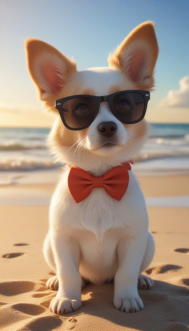 Disney-Inspired Beachside Pup Rocks Stylish Shades