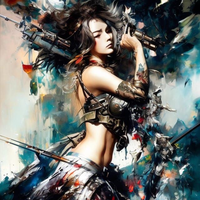 Battlefield Warrior: An Oil Painting Portrait